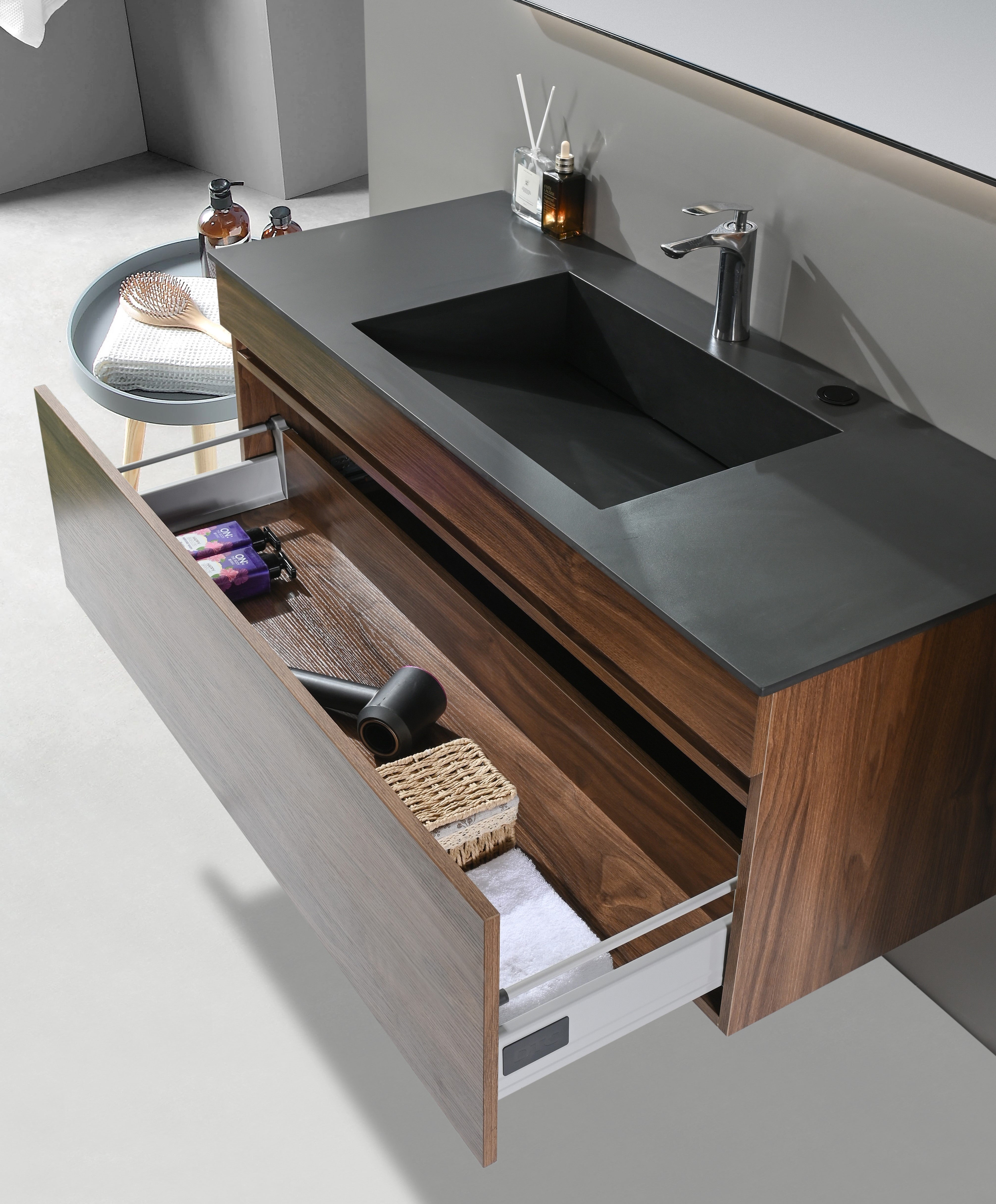 Allure 24'' Walnut Vanity-Sink